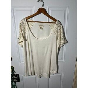 Ralph Lauren Cream Lace Sleeve Blouse